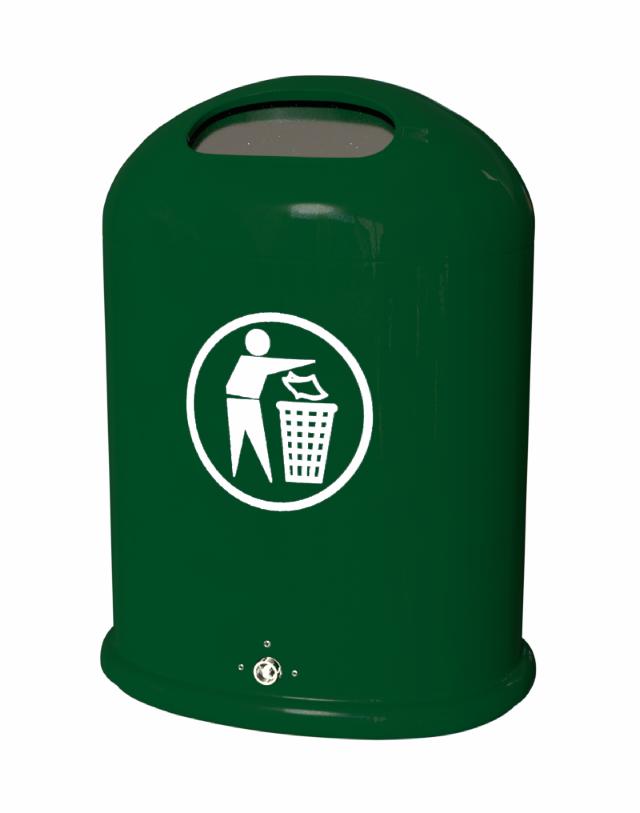 Model 5034 Affaldsbeholder 45 liter Med fjederklap Grøn