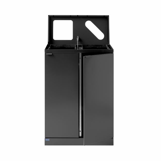 Bica Model 888 Affaldssortering 2x65 liter Åbent/papir indkast Antracit