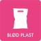 Piktogram Blød plast 12x12 cm Selvklæbende Lyserød