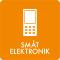 Piktogram Småt elektronik 12x12 cm Selvklæbende Orange