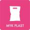 Piktogram Myk plast 12x12 cm Selvklæbende Lyserød