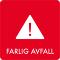 Piktogram Farlig avfall 12x12 cm Selvklæbende rød