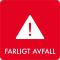 Piktogram Farligt avfall 12x12 cm Selvklæbende Rød