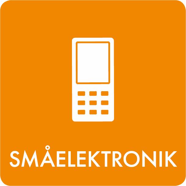 Piktogram Småelektronik 12x12 cm Selvklæbende Orange