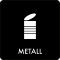 Piktogram Metall 12x12 cm Selvklæbende Sort