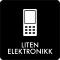 Piktogram Liten elektronikk 12x12 cm Selvklæbende Sort