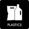 Piktogram Plastics 12x12 cm Selvklæbende Sort