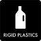 Piktogram Rigid plastics 12x12 cm Selvklæbende Sort