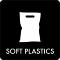 Piktogram Soft plastics 12x12 cm Selvklæbende Sort