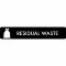 Piktogram Residual waste 16x3 cm Selvklæbende Sort