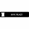 Piktogram Myk plast 16x3 cm Selvklæbende Sort