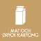 Piktogram Mat och dryck kartong 12x12 cm Magnetisk Brun