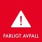 Piktogram Farligt avfall 12x12 cm Magnetisk Rød
