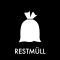 Piktogram Restmüll 12x12 cm Magnetisk Sort