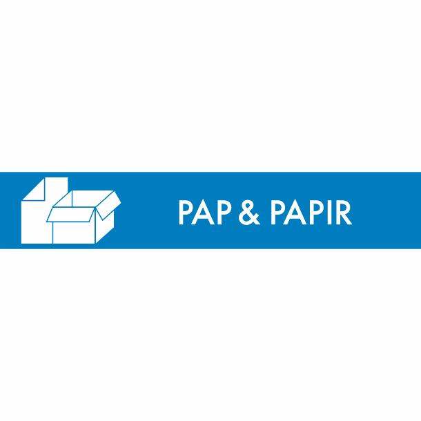 Piktogram Pap & Papir 16x3 cm Magnetisk Blå
