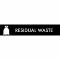 Piktogram Residual waste 16x3 cm Magnetisk Sort