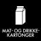 Piktogram Mat- og drikkekartonger 12x12 cm Magnetisk Sort