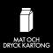 Piktogram Mat och dryck kartong 12x12 cm Magnetisk Sort