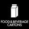 Piktogram Food & beverage cartons 12x12 cm Magnetisk Sort