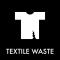 Piktogram Textile waste 12x12 cm Magnetisk Sort