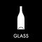 Piktogram Glass 12x12 cm Magnetisk Sort