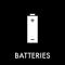 Piktogram Batteries 12x12 cm Magnetisk Sort