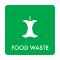 Piktogram Food waste 10x10 cm Selvklæbende Grøn