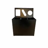Bica Model 849 Affaldssortering 3x30 liter Formede indkast Sort