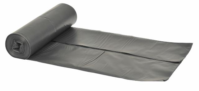Plastikposer 60 liter LDPE, genanvendt Grå