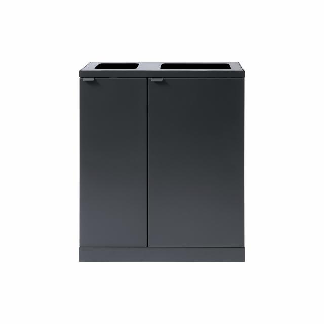 Bica Model 618 Affaldssortering 1x65 + 1x95 Liter Åbne indkast Antracit