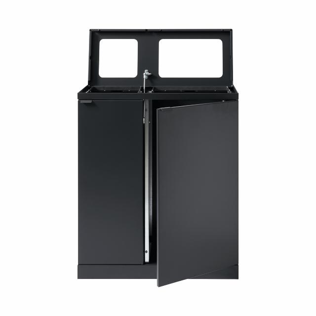Bica Model 618 Affaldssortering 1x65 + 1x95 Liter Åbne indkast Antracit