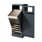 Bica Model 623 Affaldsbeholder 90 liter Lys antracit Dobbelt åbent indkast