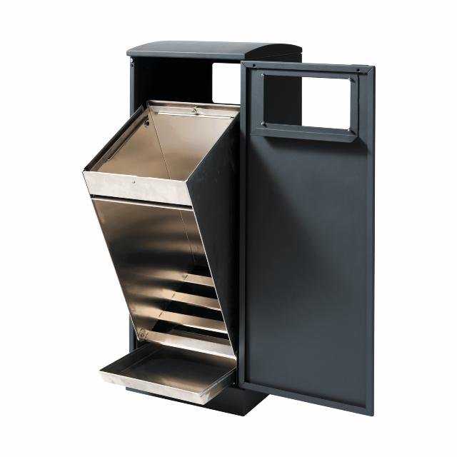 Bica Model 623 Affaldsbeholder 90 liter Lys antracit Dobbelt åbent indkast
