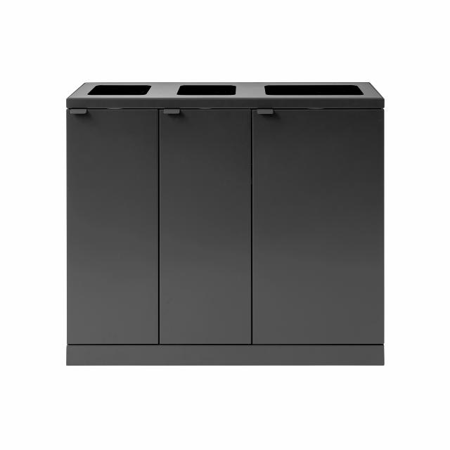 Bica Model 829 Affaldssortering 2x65 + 1x95 liter Åbne indkast Antracit