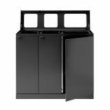 Bica Model 829 Affaldssortering 2x65 + 1x95 liter Åbne indkast Antracit