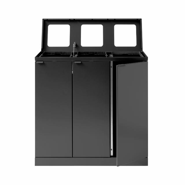 Bica Model 868 Affaldssortering 3x65 liter Åbne indkast Antracit