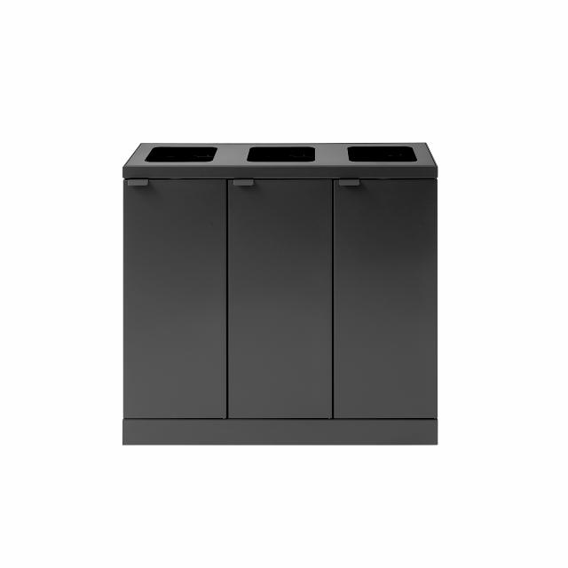 Bica Model 870 Affaldssortering 3x45 liter Åbne indkast Antracit
