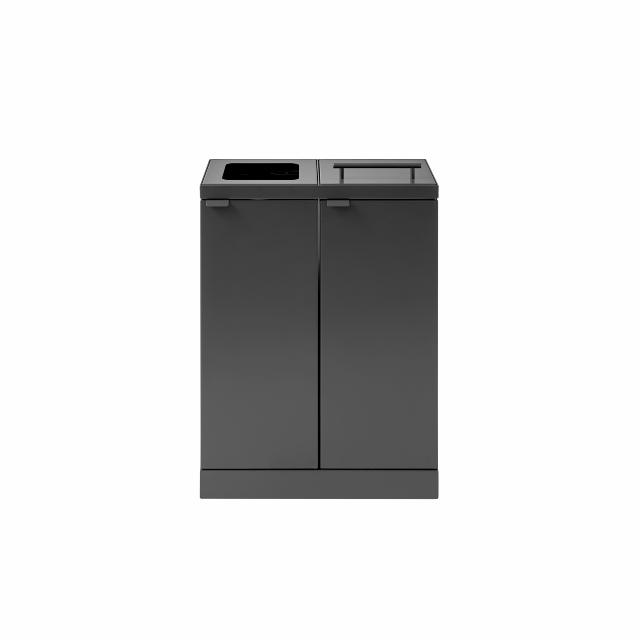 Bica Model 886 Affaldssortering 2x45 liter Løftelåg/åbent indkast Antracit