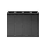 Bica Model 891 Affaldssortering 4x60 liter Åbne indkast Antracit