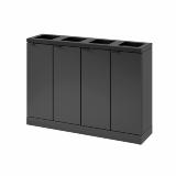 Bica Model 891 Affaldssortering 4x60 liter Åbne indkast Antracit