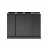 Bica Model 892 Affaldssortering 4x60 liter Løftelåg/åbne indkast Antracit