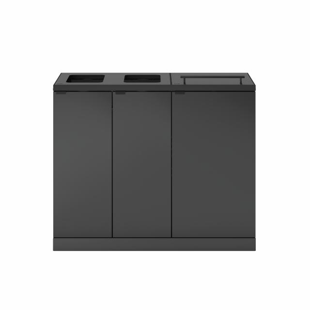 Bica Model 955 Affaldssortering 2x65 + 2x45 liter Med hylder og låg Antracit