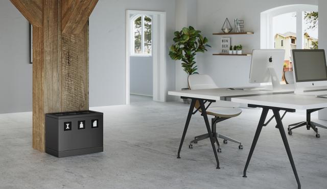 Bica Model 830 Affaldssortering 3x10 liter Åbne indkast Antracit