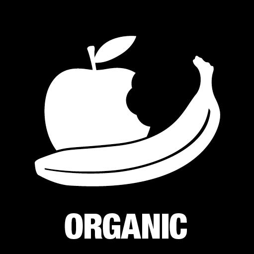 Piktogram Organic 15x15 cm Konturskåret Hvid