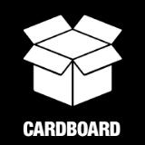 Piktogram Cardboard 15x15 cm Konturskåret Hvid 