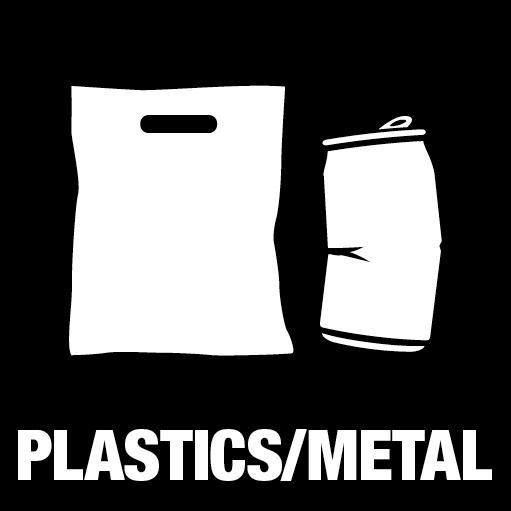 Piktogram Plastics/metal 15x15 cm Konturskåret Hvid 