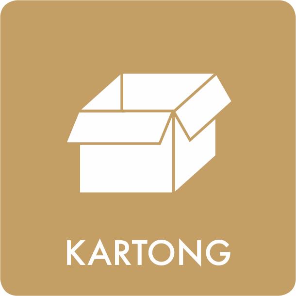 Piktogram Kartong 12x12 cm Selvklæbende Brun