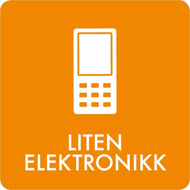 Piktogram Liten elektronikk 12x12 cm Selvklæbende Orange