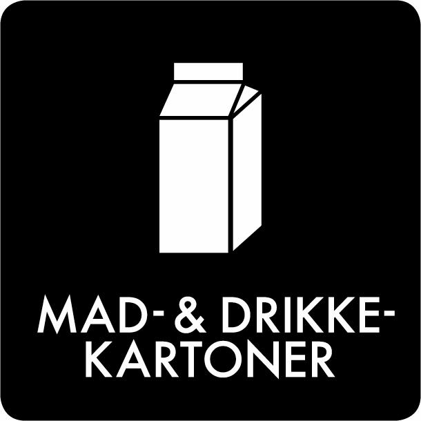 Piktogram Mad- & drikkekartoner 12x12 cm Selvklæbende Sort