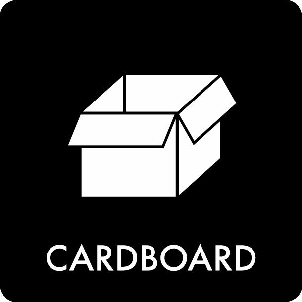 Piktogram Cardboard 12x12 cm Selvklæbende Sort